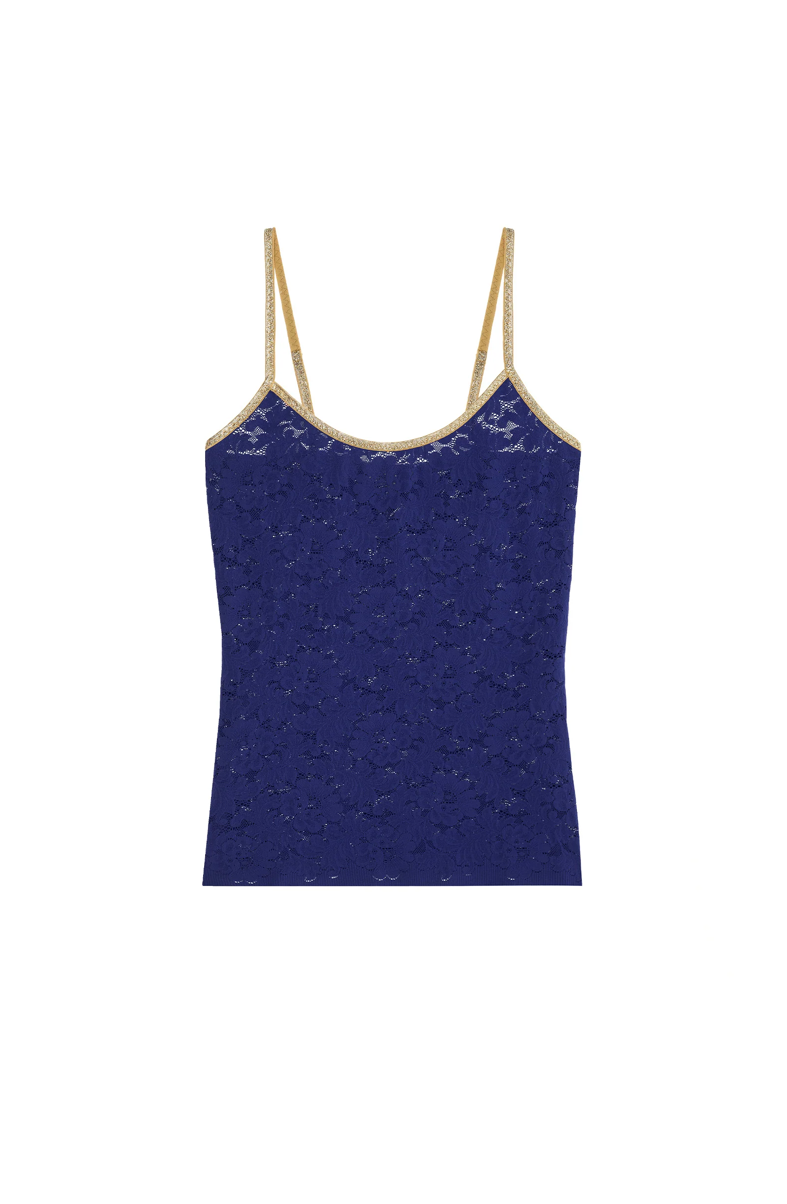 spencer Top encre en dentelle et lurex doré Encre