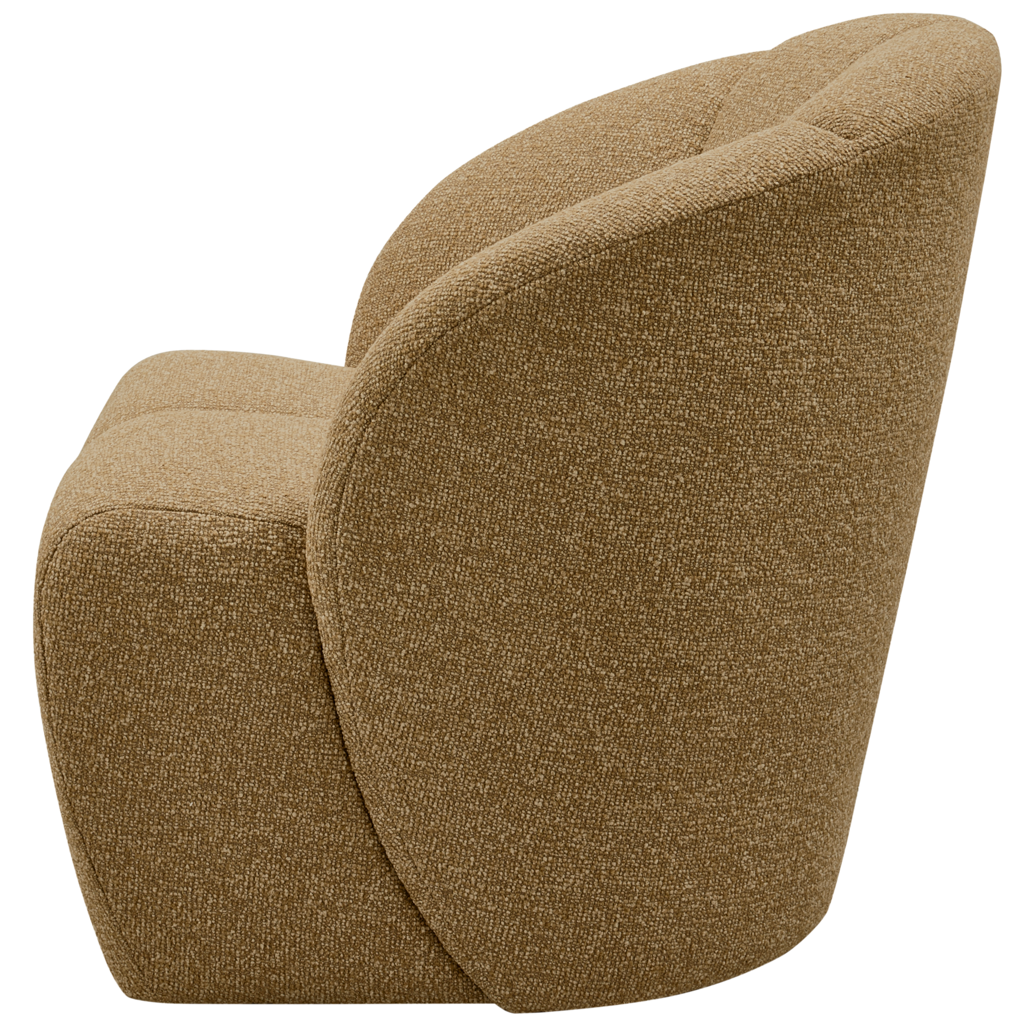 Draaifauteuil Mojo Mojo Draaifauteuil - Bouclé - Geel/Bruin Melange