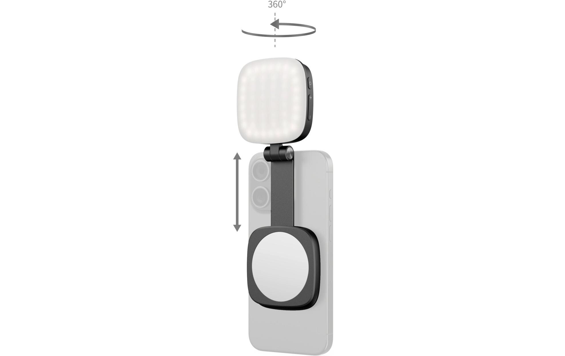 Videoleuchte Vibe P48 SchwarzAbnehmbare LED-Videoleuchte