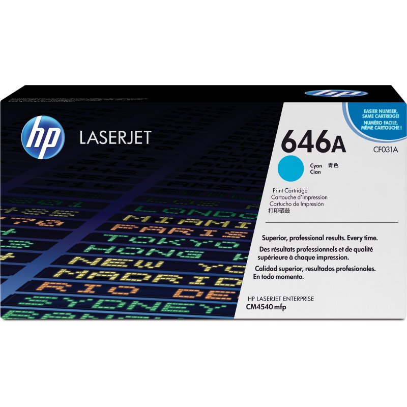 HP 646A toner LaserJet cyan authentique