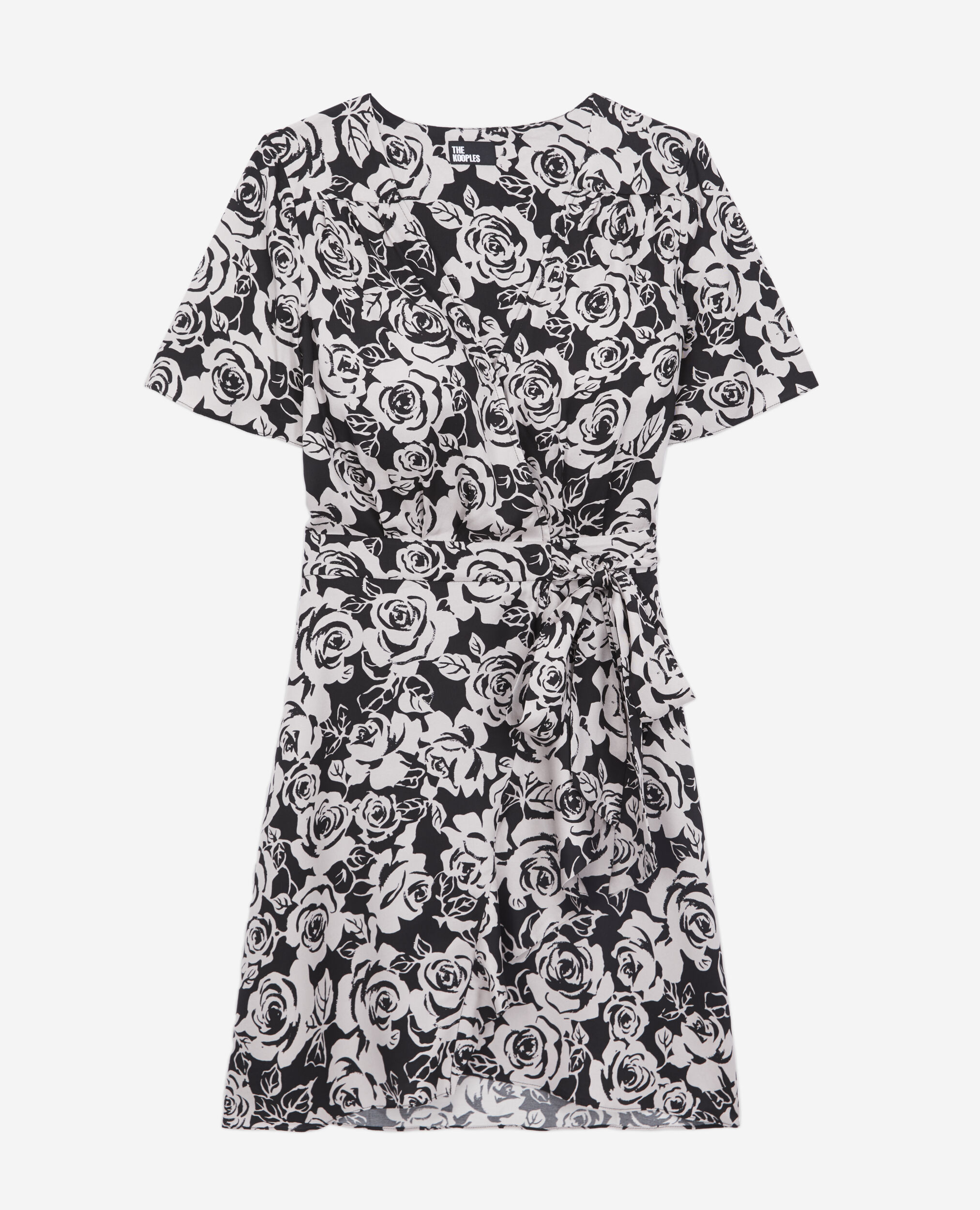 Robe portefeuille courte imprimée