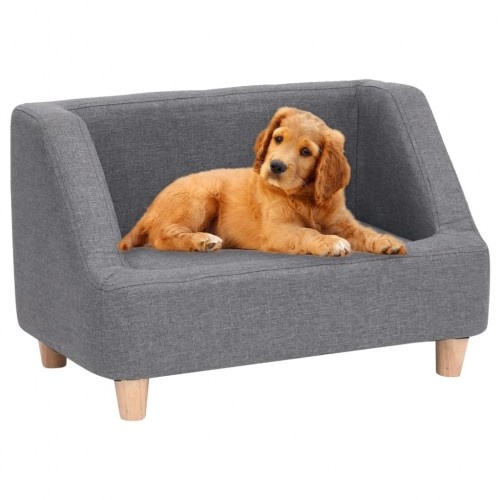 Sofá retangular para cães, cinza