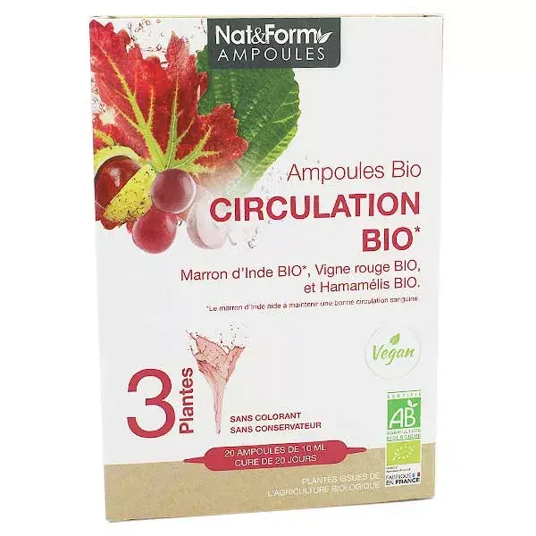 Ampolas Nat & Form Bio Circulation, 20 unidades