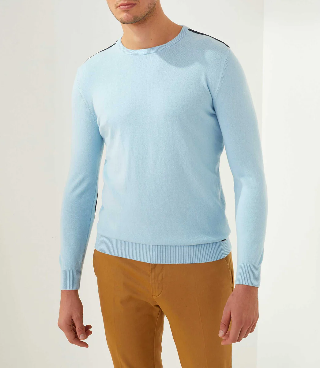 Pull col rond ciel 