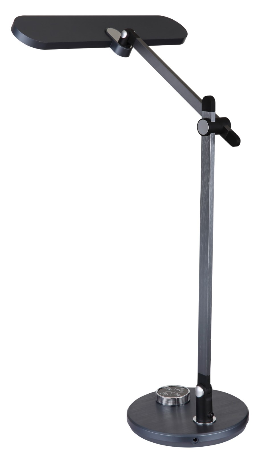 LED-Tischleuchte - dunkelgrau - Drehdimmer