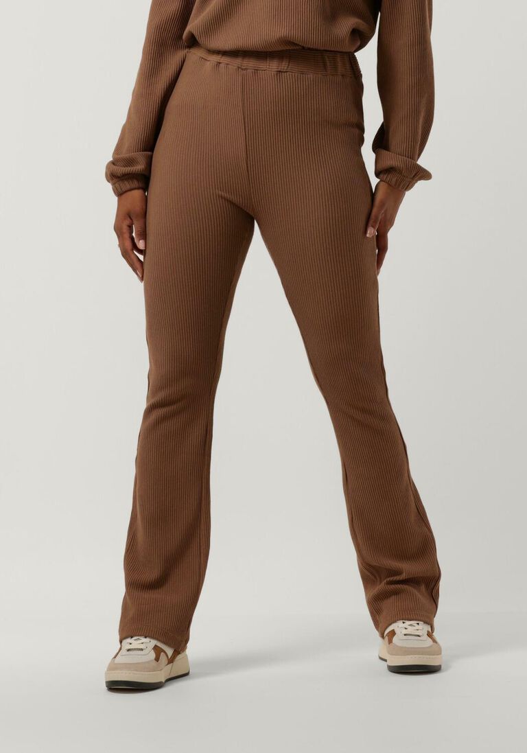 SIMPLE bruine simple flared broek flair jer-org-cot-22-3