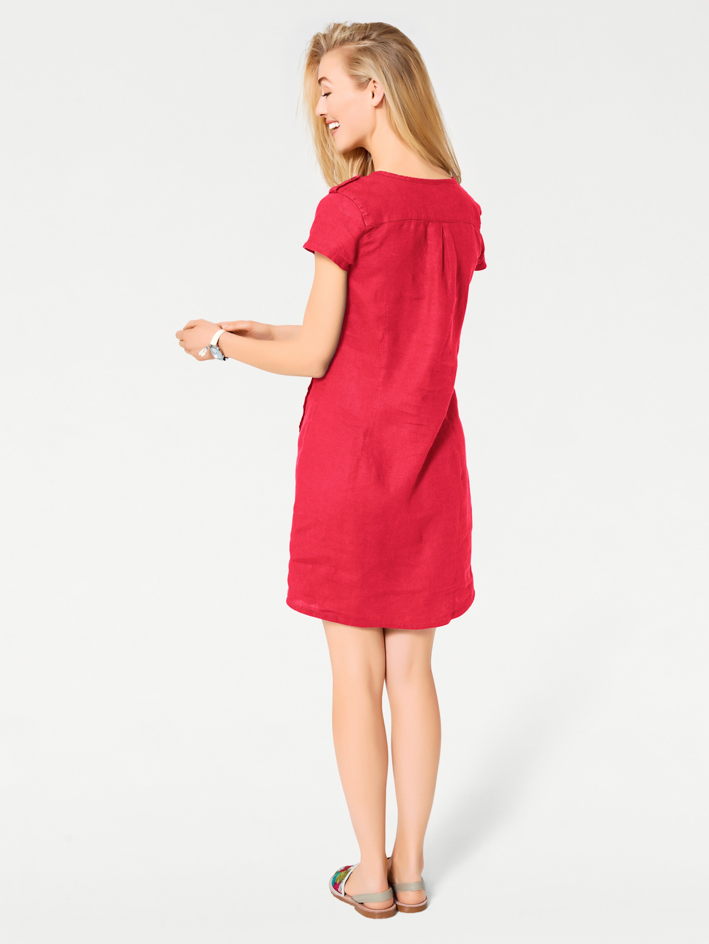 heine Leinenkleid in rot