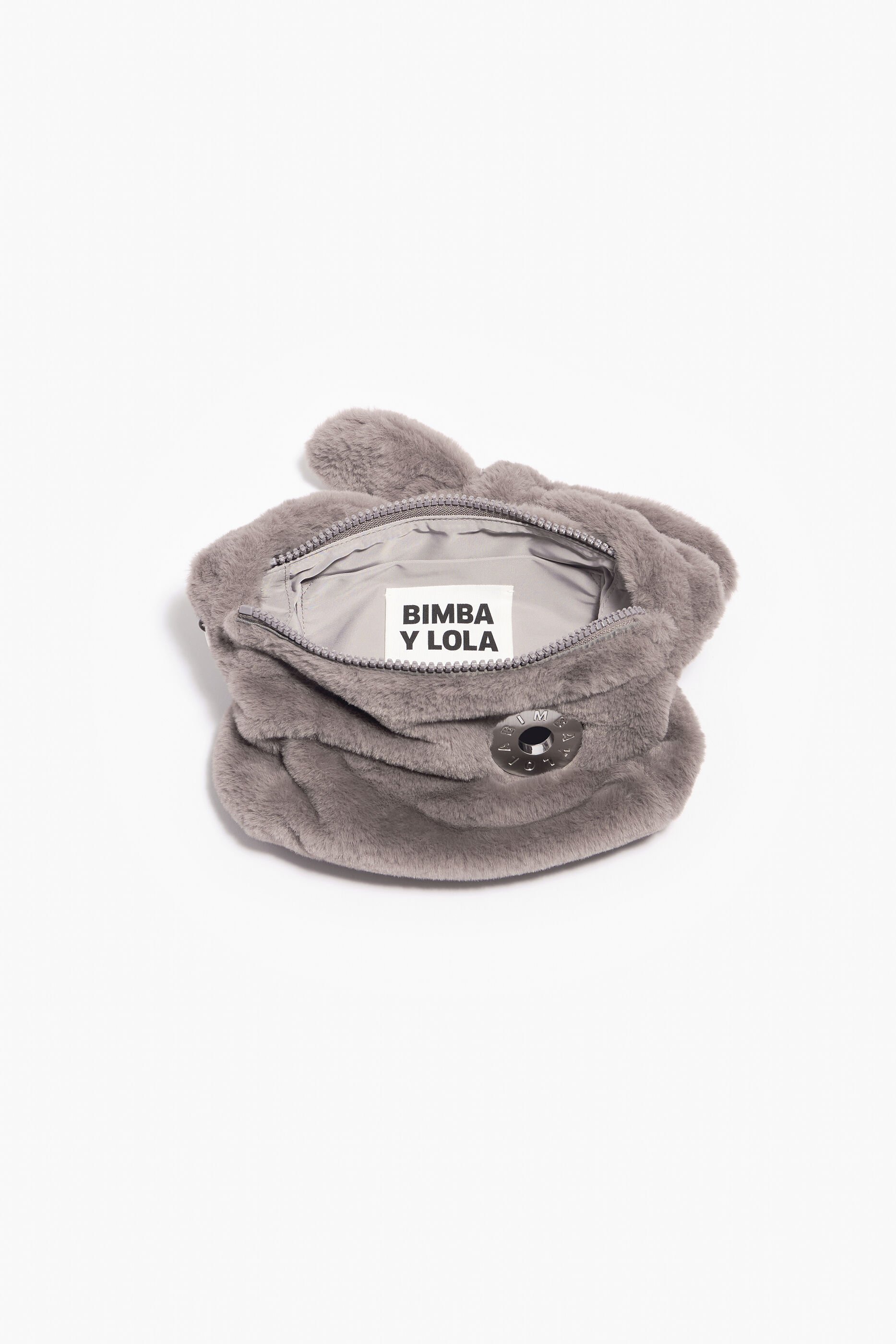 Bolsa Hobo tamanho P em pele cinza