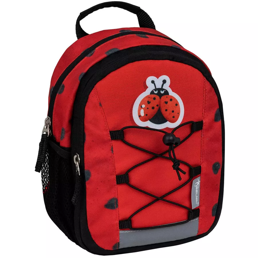Belmil Kindergartenrucksack Mini Kiddy Kindergartenrucksack für 1-3 Jährige Kinder mit Brustgurt Ladybug