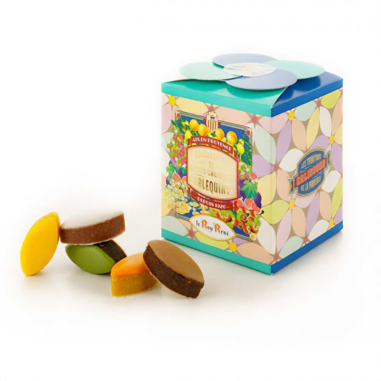 Assortiment de petits calissons d'Aix Roy René  - boîte papillon