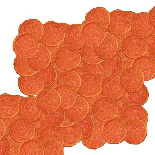Petiscos de frango em formato de chips para cães