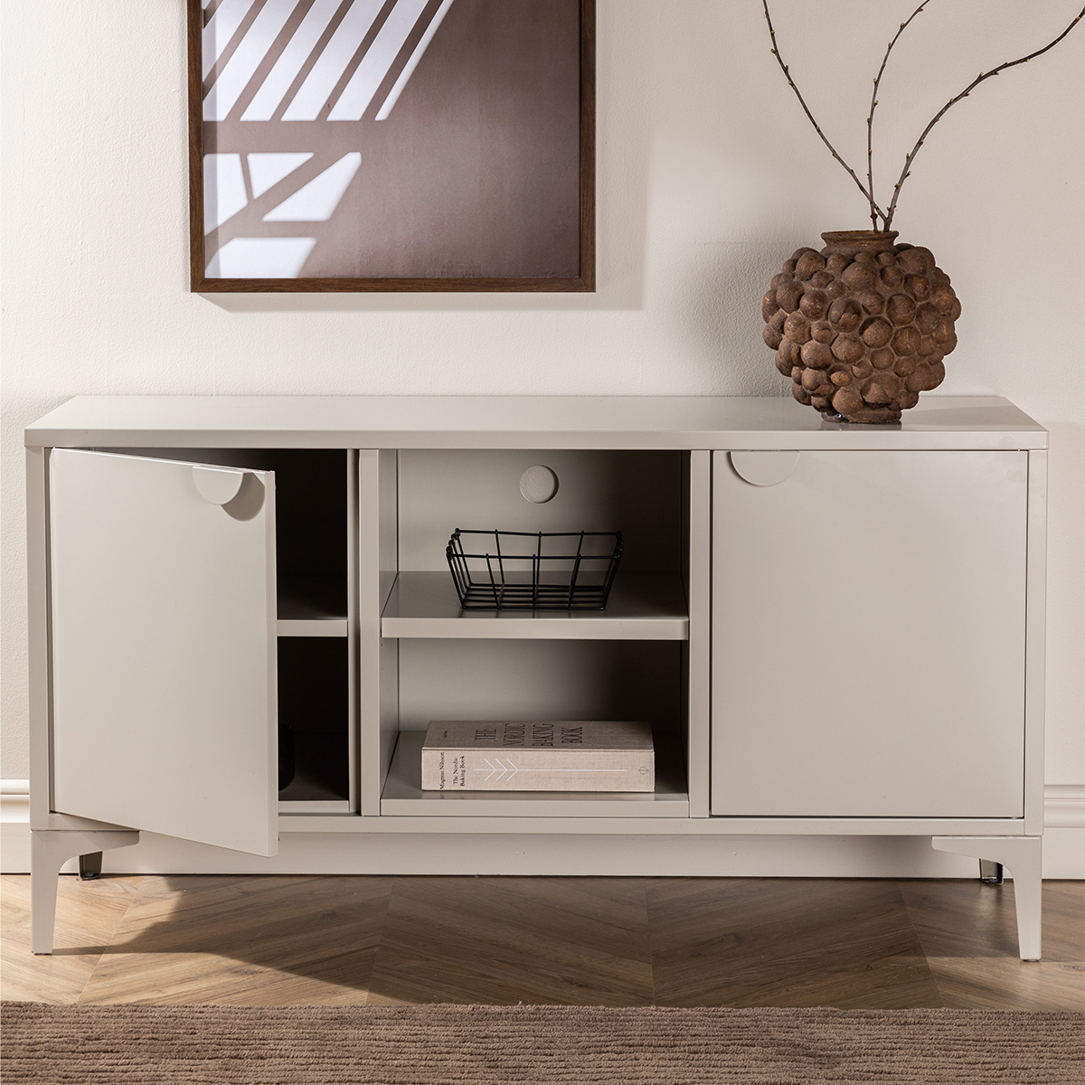 Tv-meubel Frederik metaal Beige