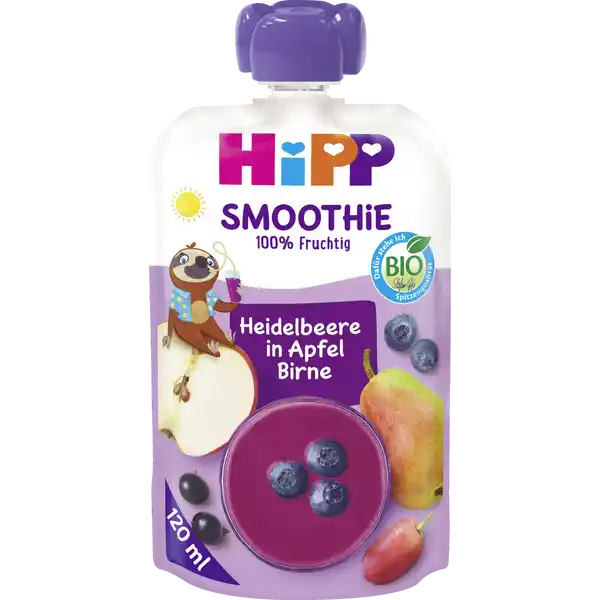 Bio für Kinder: Smoothie Heidelbeere in Apfel Birne