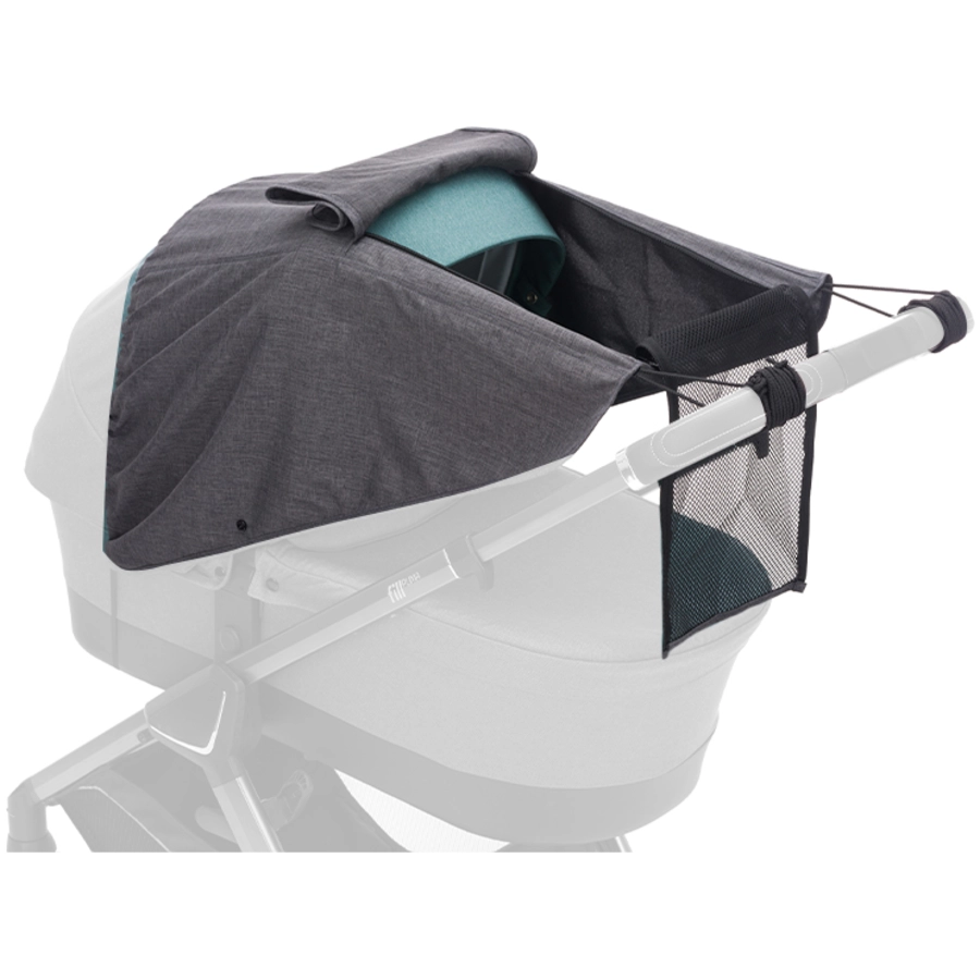 fillikid Sonnenschutz Deluxe grau melange für Kinderwagen