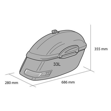 Valise CustomAcces RIGIDE TOURING (2 x 33 litres) Universel - Noir