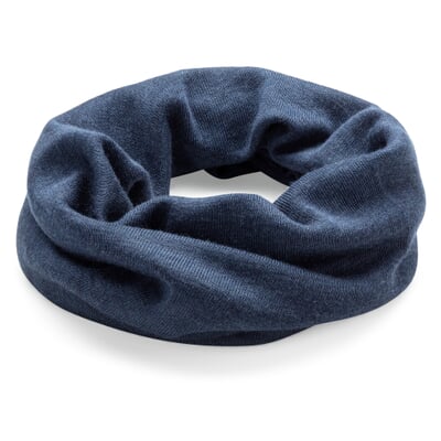 Kinder-Schlauchschal Merinowolle-Seide, Blau