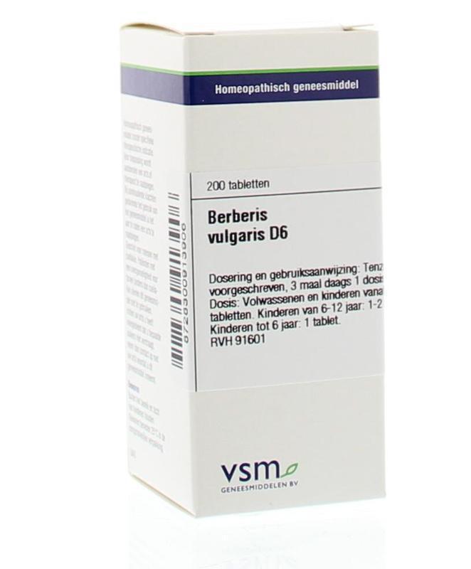 VSM Berberis vulgaris D6 200 tabletten