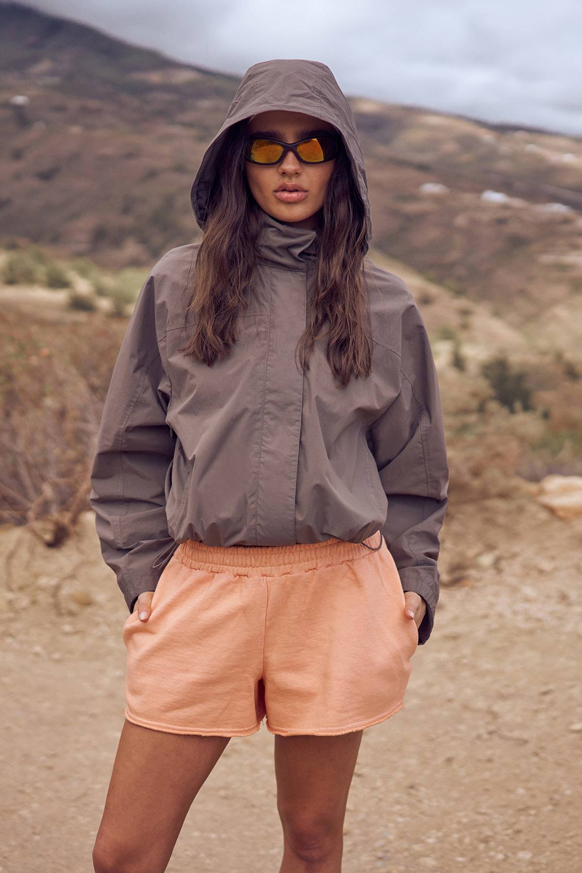Coupe-vent Imperméable À Casynthétiqueche Avec Col Montant Dsgn Studio