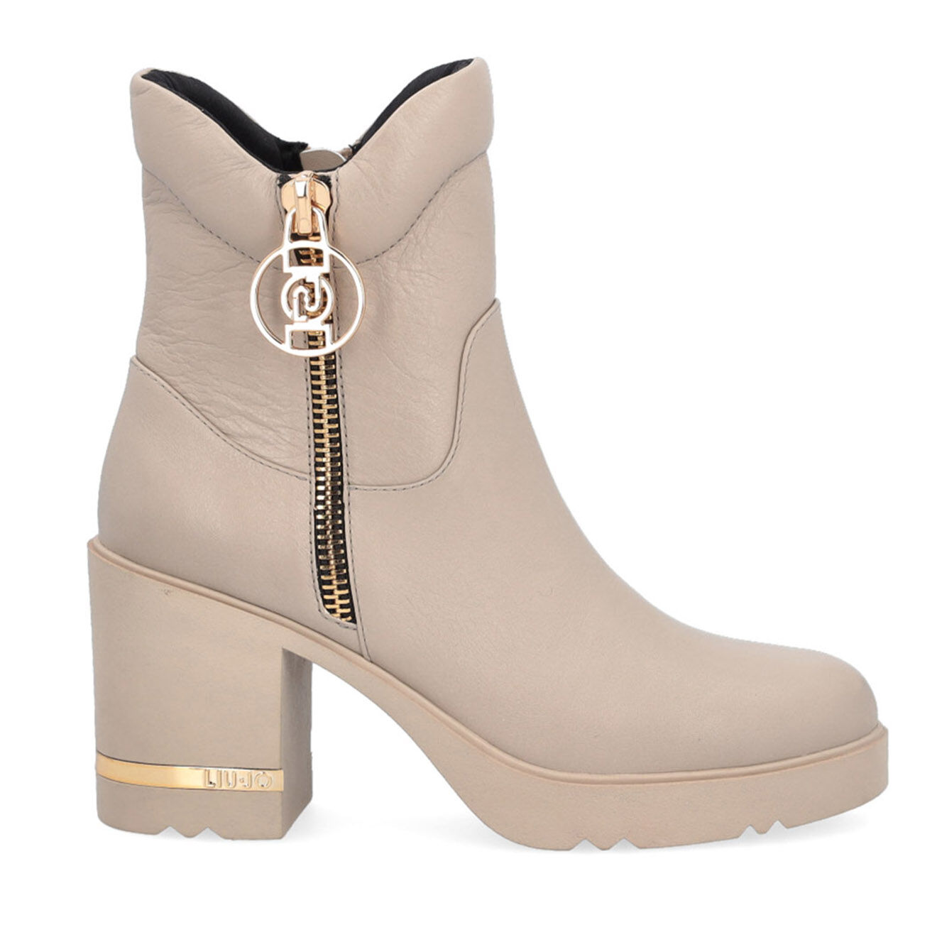 Liu-Jo Bottines en Cuir Lino beiges - Talon 7 cm