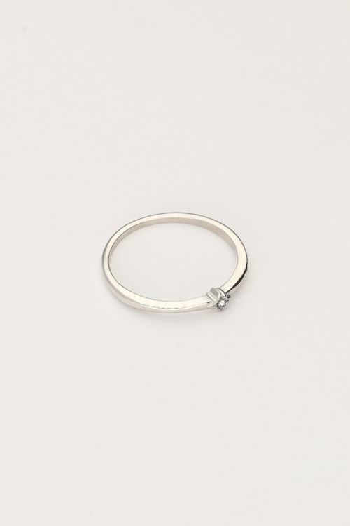 Minimalistische ring met strass