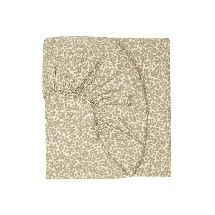 Nobodinoz - Wabi Sabi Spannbettlaken, 70 x 140 x 15 cm, light green yumik