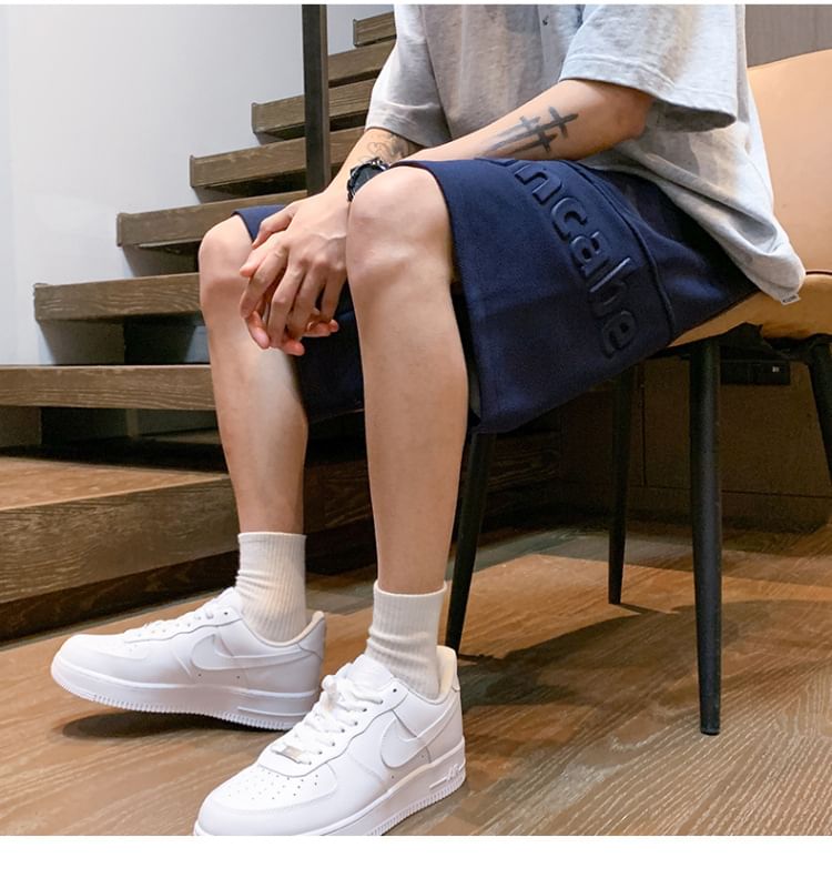 Stone Leo - Shorts met trekkoord en letters