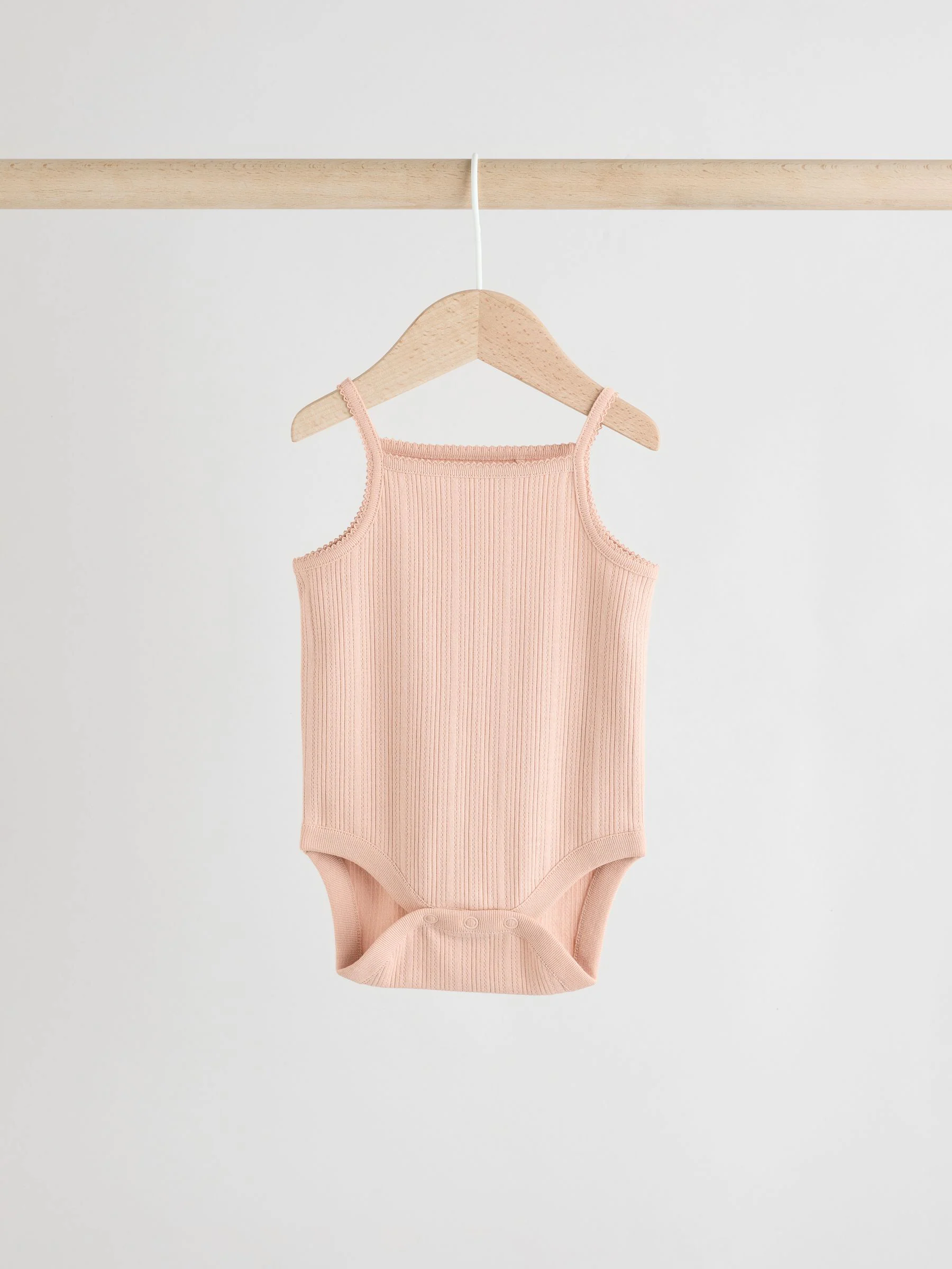 Roze - 5 Pack Vest Pointelle Baby Bodysuits