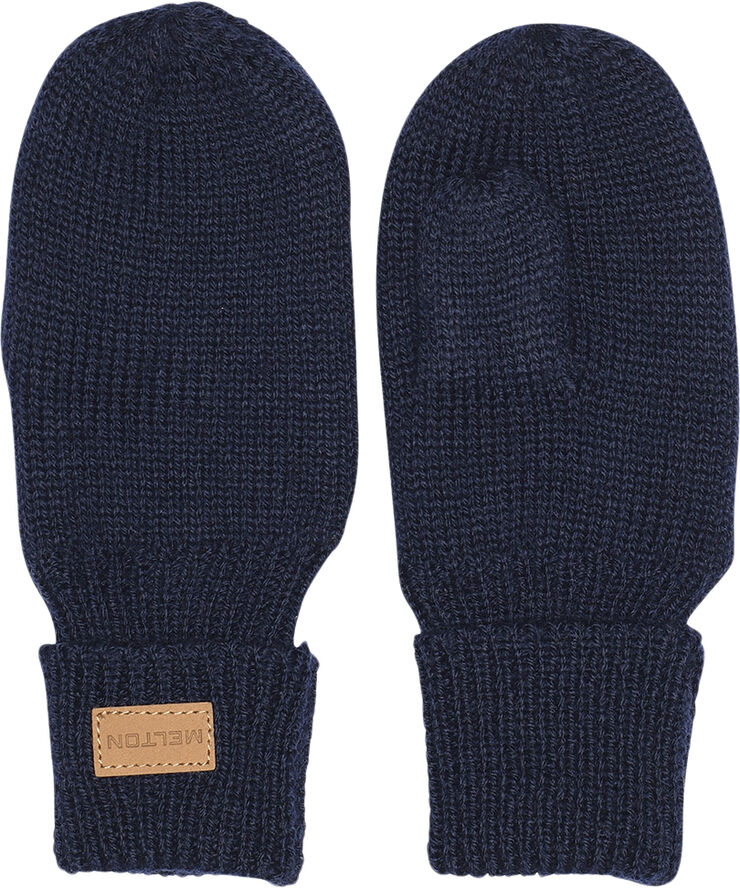 Melton Basic mittens Peacoat blue