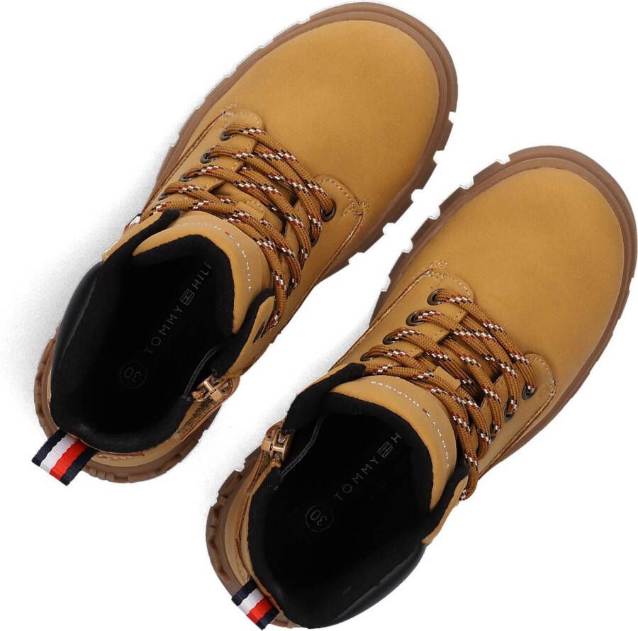Tommy Hilfiger veterboots camel Bruin Jongens Imitatieleer Effen 30