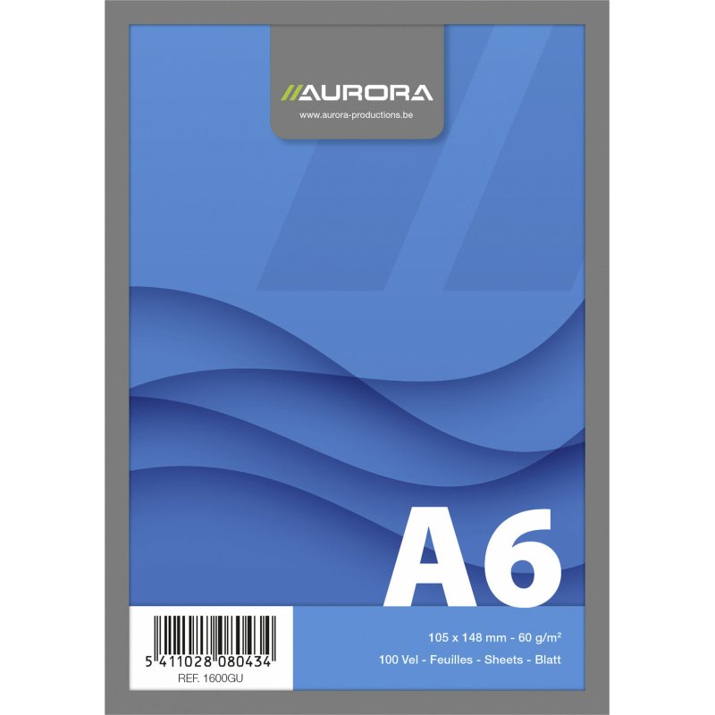 Bloc de bureau Aurora 10,5 x 14,8 broché - uni - 100 feuilles