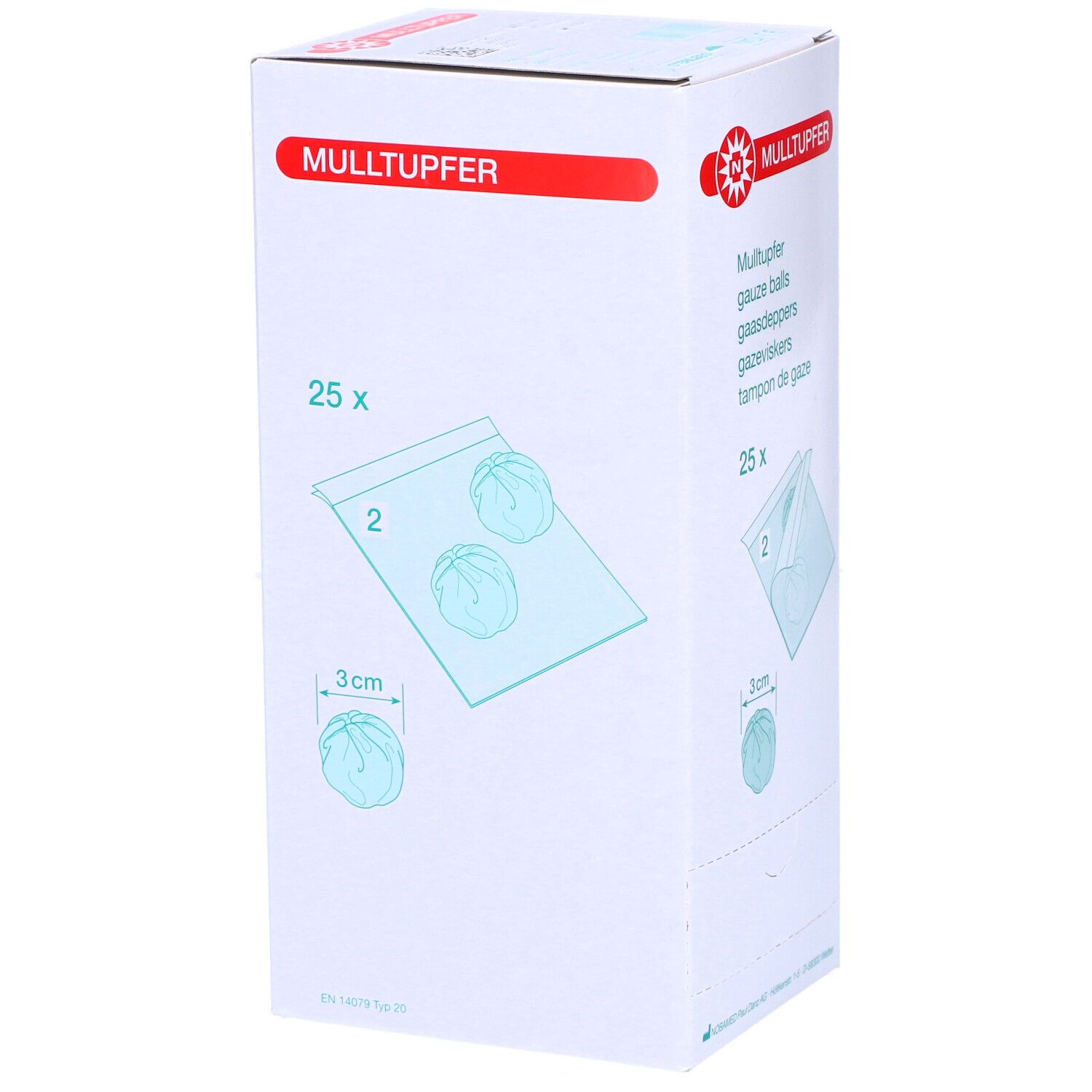 Nobamed® Mulltupfer pflaumengroß steril