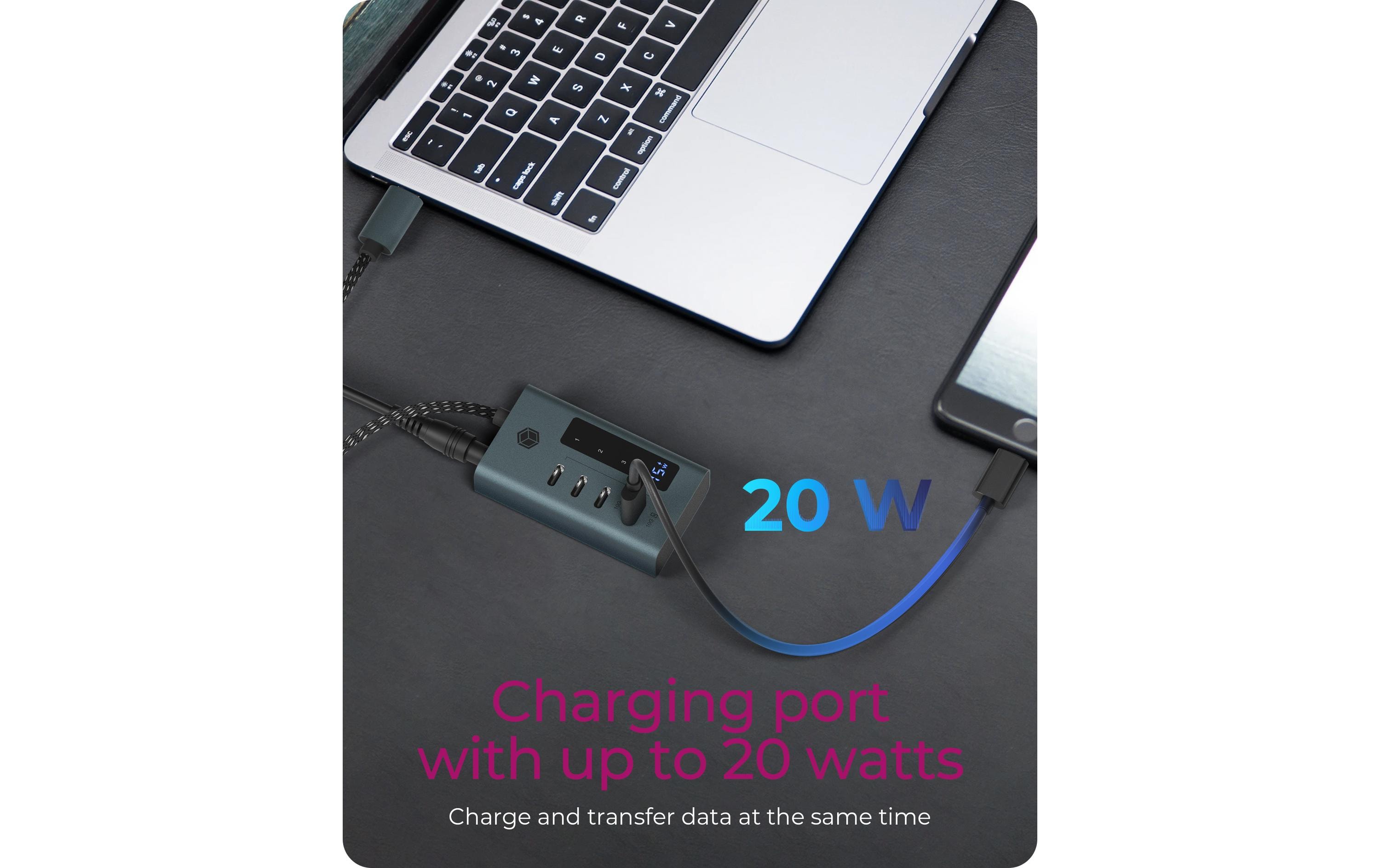 USB-Hub 4-Port Hub IB-HUB1454-C314-Port USB Type-C HUB aus hochwertigem Aluminium
