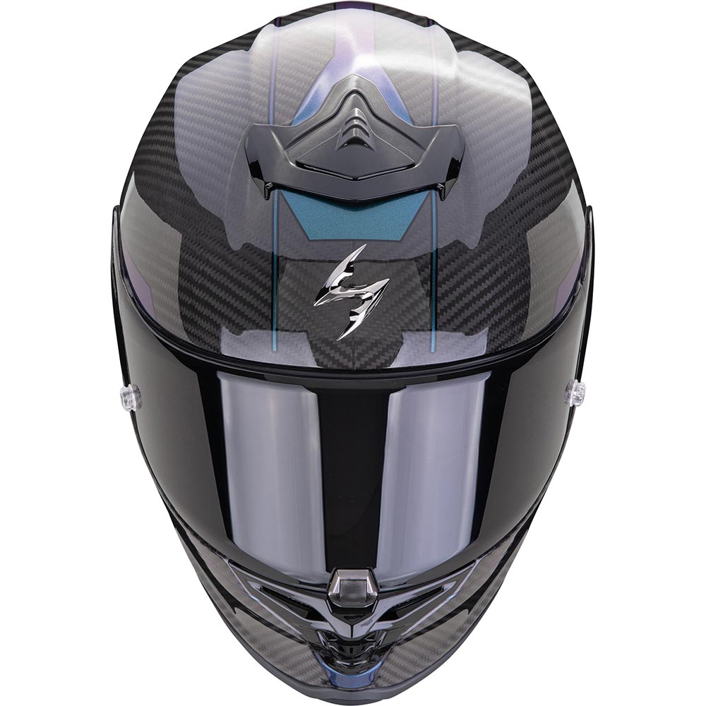 Scorpion - Casque Exo-R1 Evo Carbon Air Rally Noir / Bleu / Violet