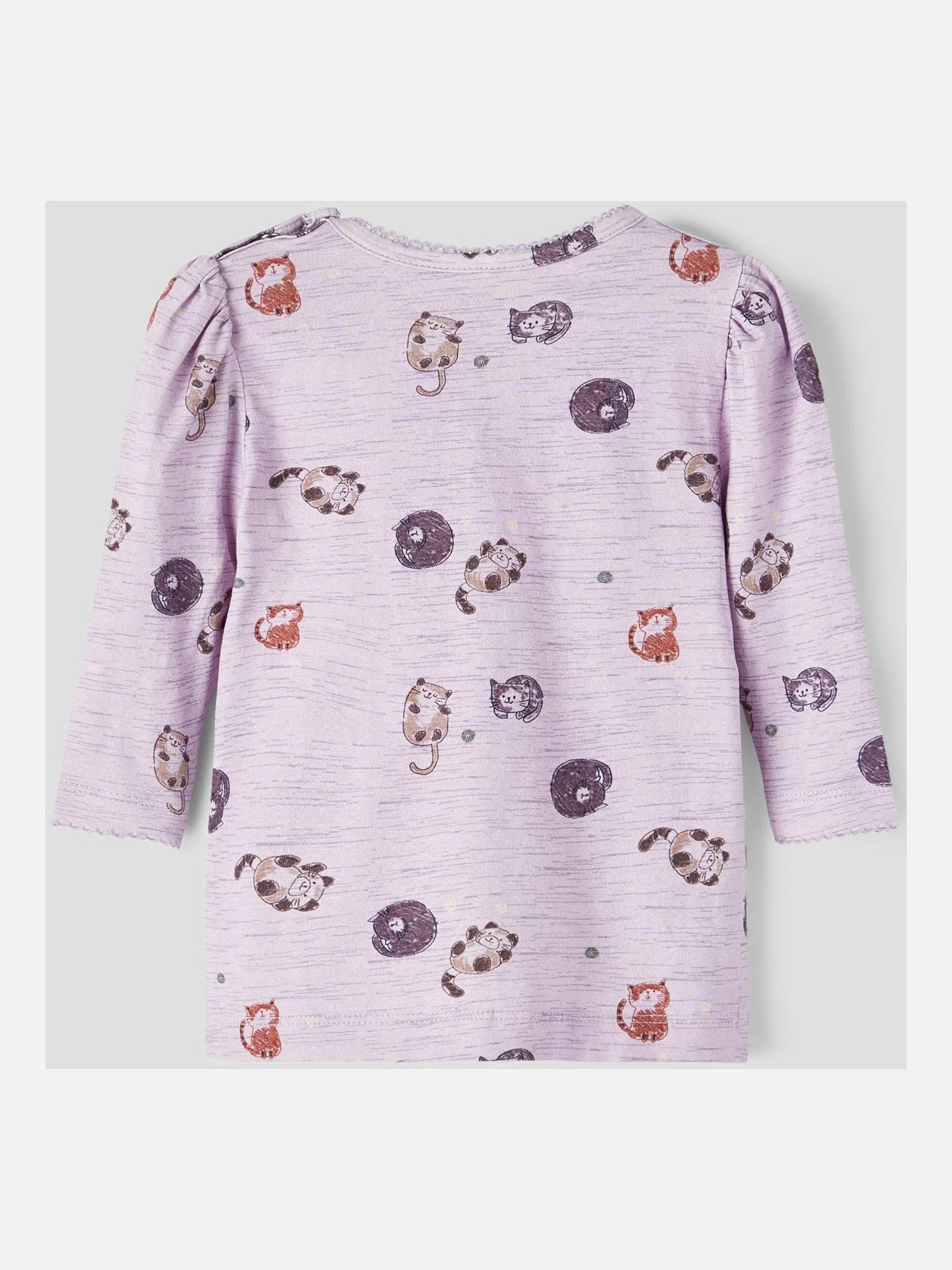 Mädchen Langarmshirt mit Katzenprint