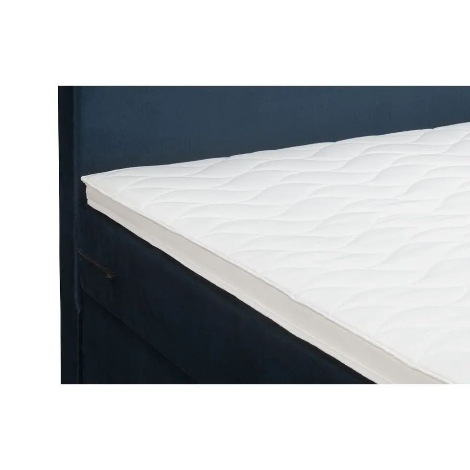 Boxspring Liv egaal - blauw - 160x200 cm - ronde poot