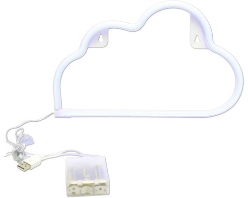 LED-foto wolk blauw 30x18,7 cm
