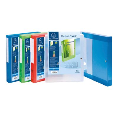 Exacompta KreaCover - Boîte de classement personnalisable - dos 40 mm - disponible dans différentes couleurs