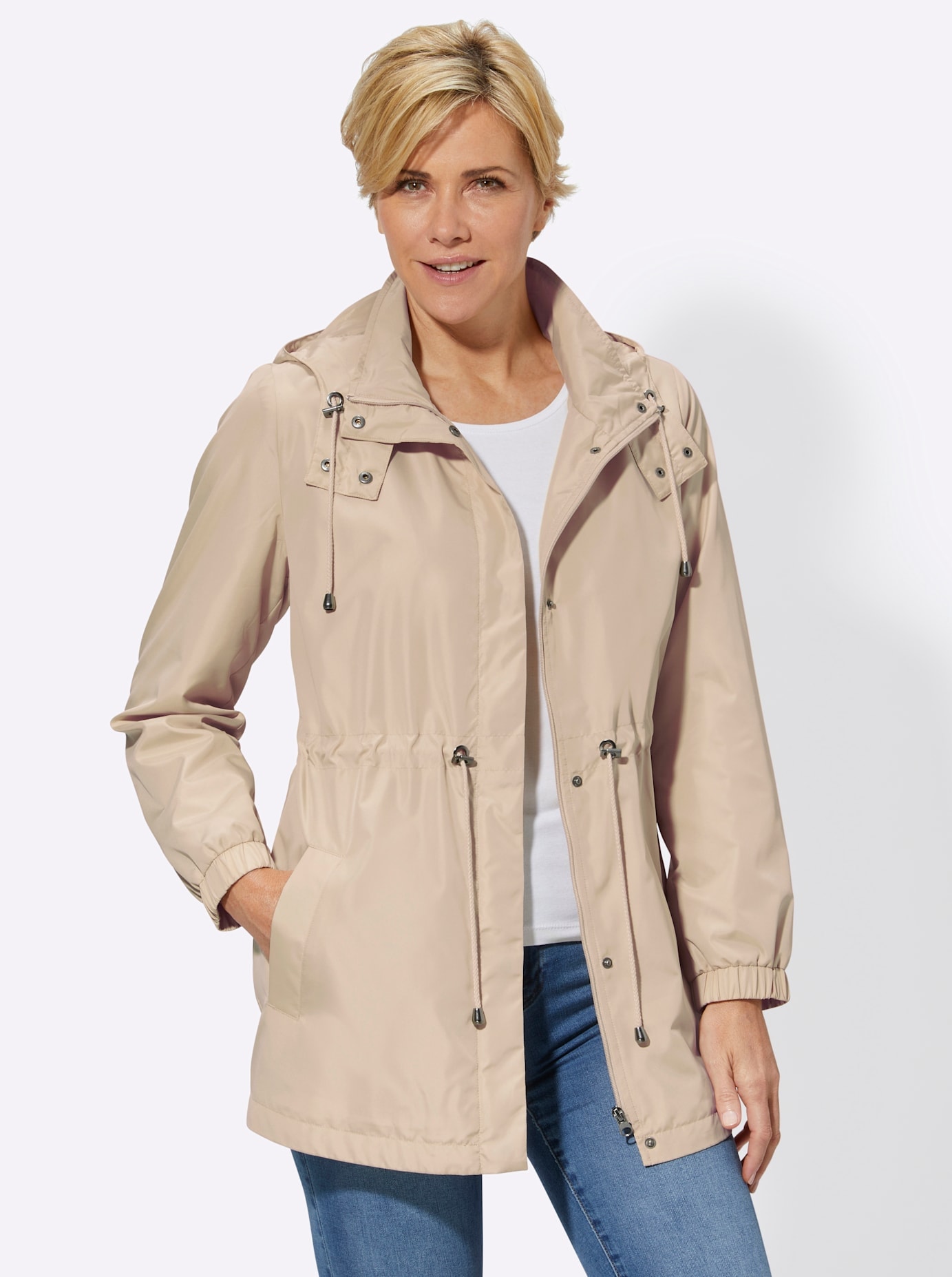 Classic Basics Langjacke mit Kapuze