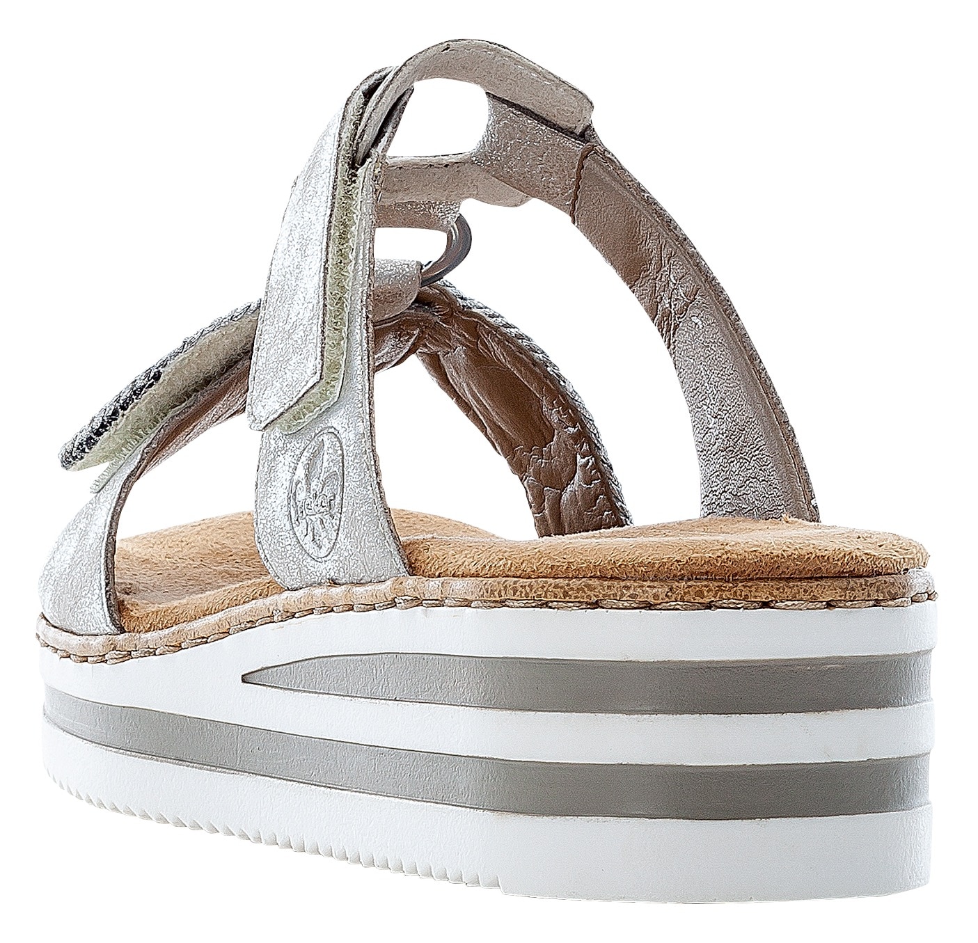 Rieker Pantolette  , Keilabsatz, Sommerschuh, Schlappen für den Sommer