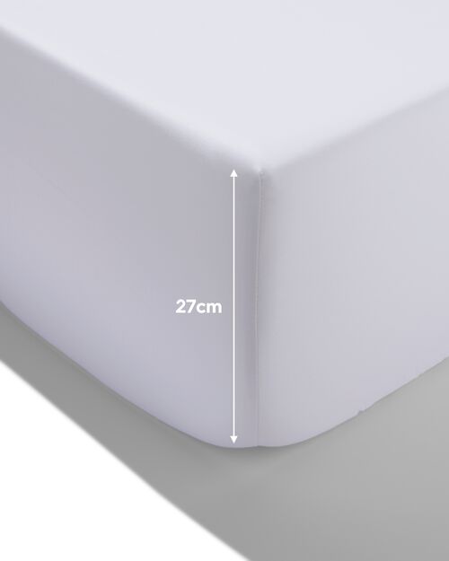 drap-housse satin 180x200 blanc