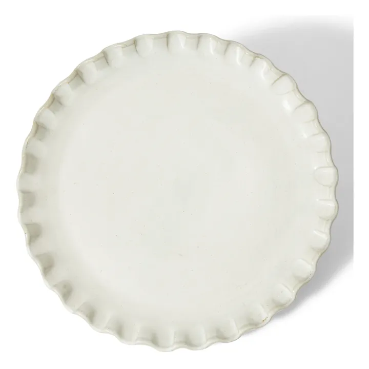 Perla Valtierra Assiette Lola en argile | Blanc