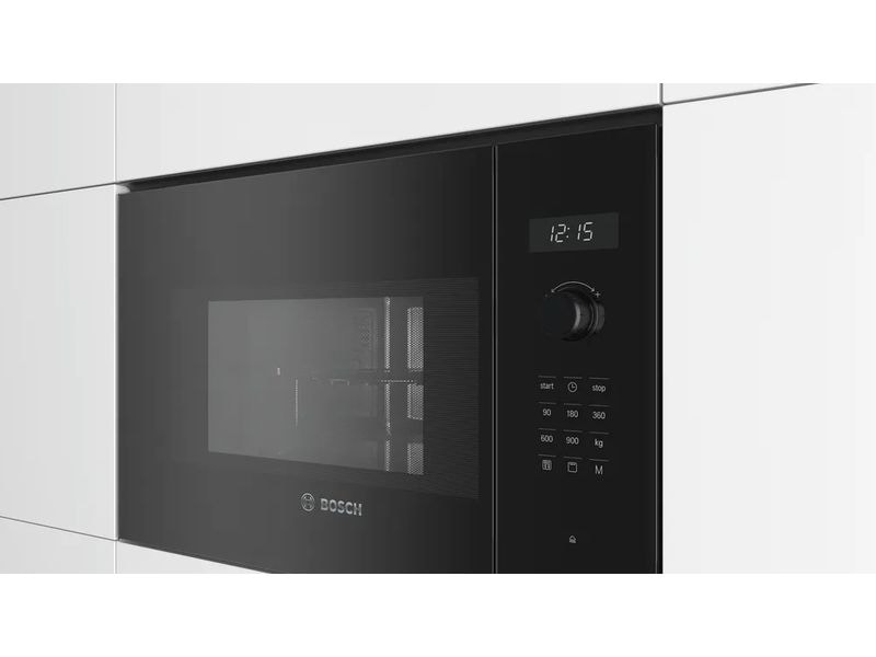 Bosch Einbaumikrowelle BEL554 MB0 Schwarz Einbau-Mikrowelle aus Edelstahl
