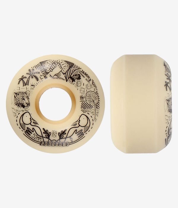 Loophole Fox Teardrop Rollen (white black) 52mm 101A 4er Pack
