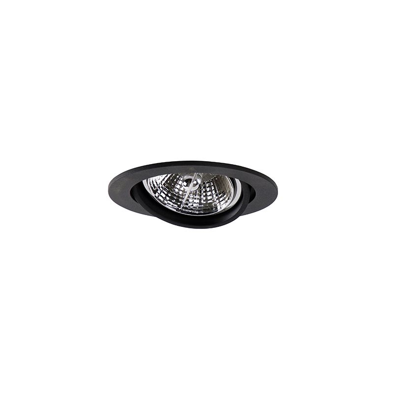 Moderne inbouwspot zwart kantelbaar AR70 - Cisco