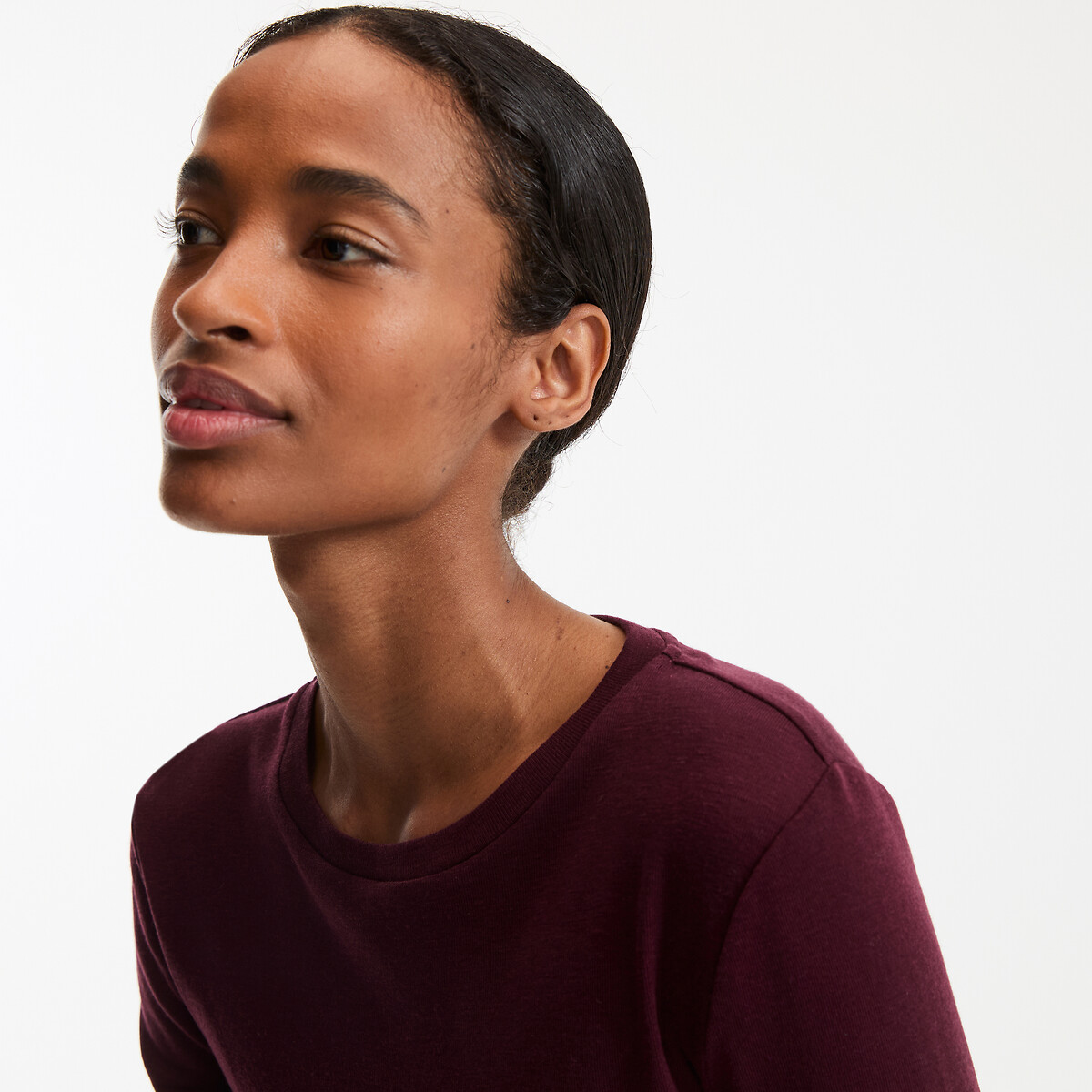 COLEÇÃO LA REDOUTE<br>Camiseta de gola redonda e mangas compridas