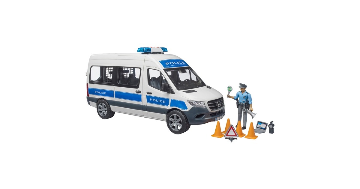 bruderMercedes-Benz Sprinter politiebus met licht en geluid Modelvoertuig  (02683)