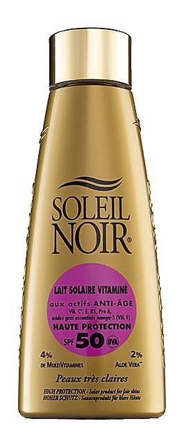 SOLEIL NOIR - LAIT SOLAIRE VITAMINE HAUTE PROTECTION