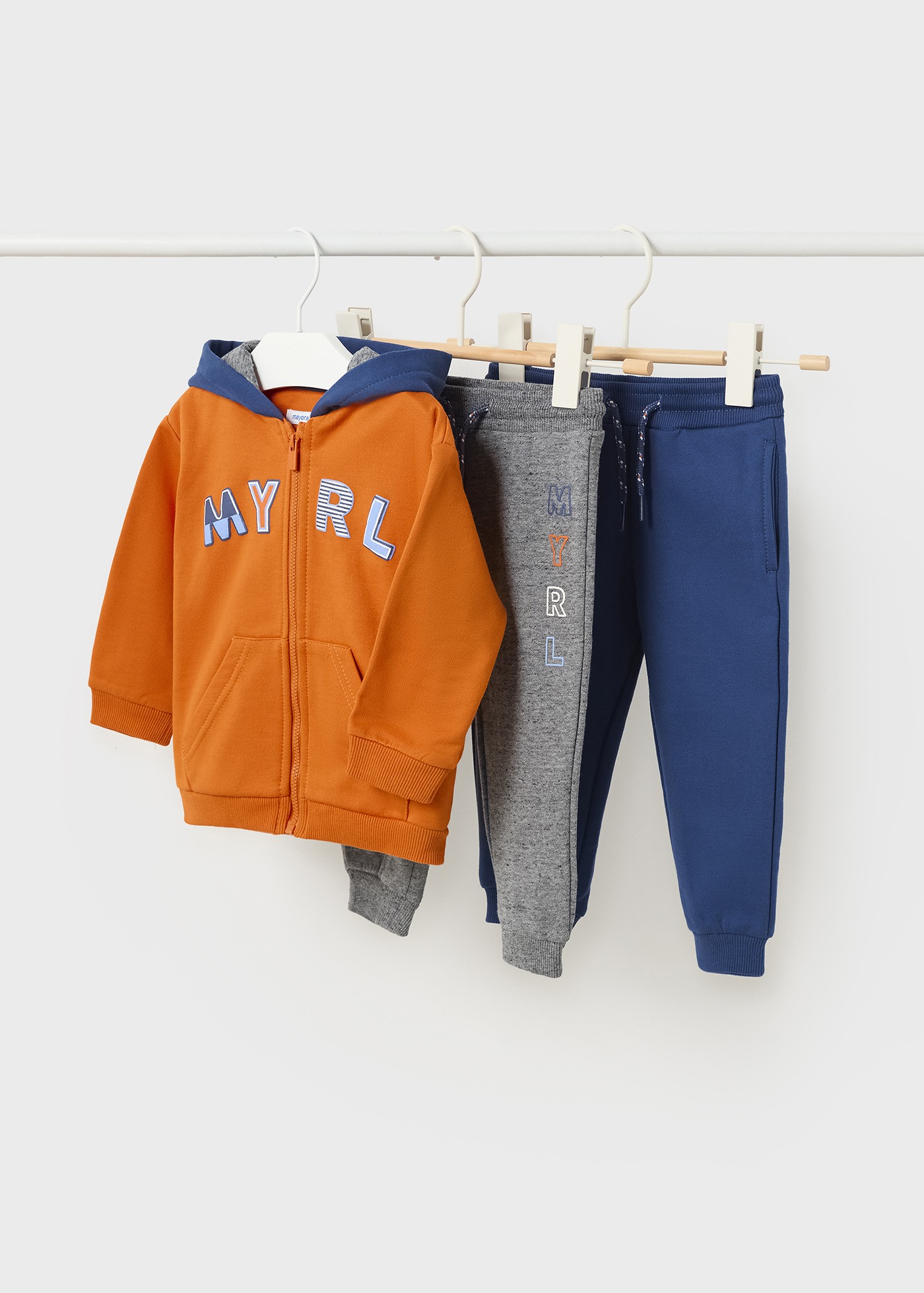Conjunto de moletom infantil de 3 peças