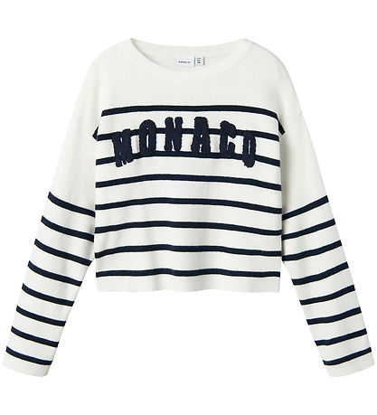 Name It Bluse - Strick - NkfDinilla - Navy Blazer m. Streifen