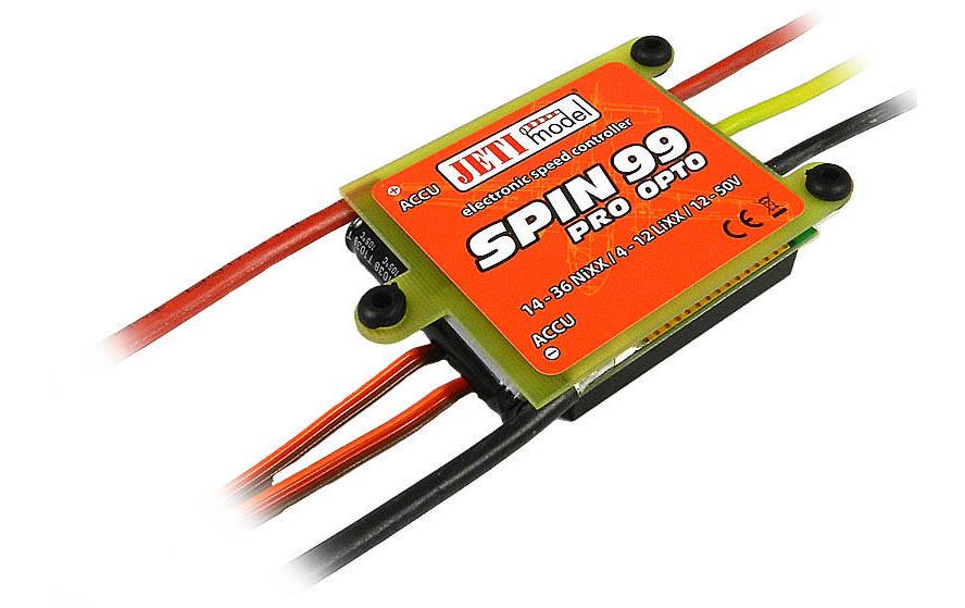 Brushless Regler SPIN 99 Pro opto 99A, 4-12S<br>Vielseitiger Brushless ESC mit Optokoppler für Flugmodelle